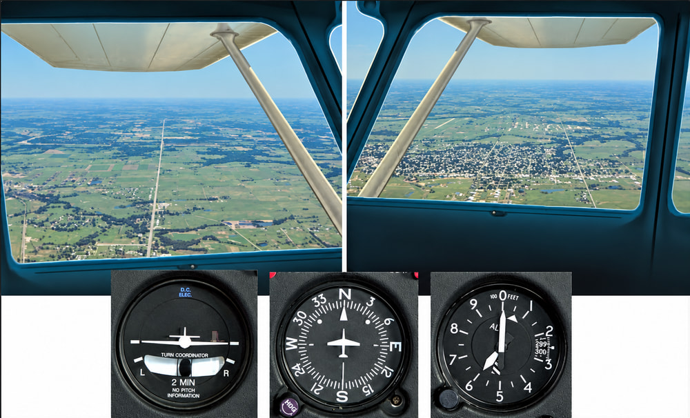 Figura 3-4. Referencia a las puntas alares para vuelo recto y nivelado.